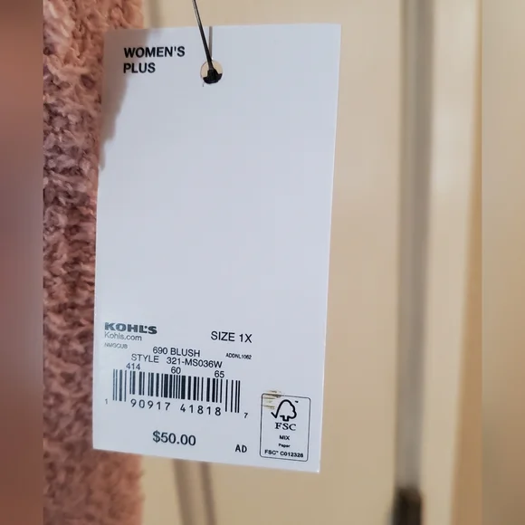 Sonoma Plush Sherpa Lounge Pants in Dusty Rose - Picture 4 of 5